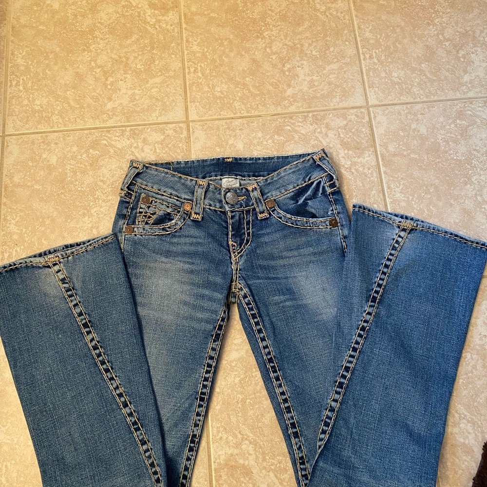 True Religion Blue Flare & Wide Leg Jeans - Picture 7 of 16